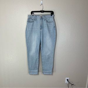 MADEWELL The Curvy Perfect Vintage Straight Jean Light Wash Denim Baggy 29